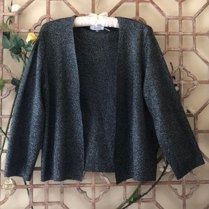 Calvin Klein grey shimmering wool mix cardigan